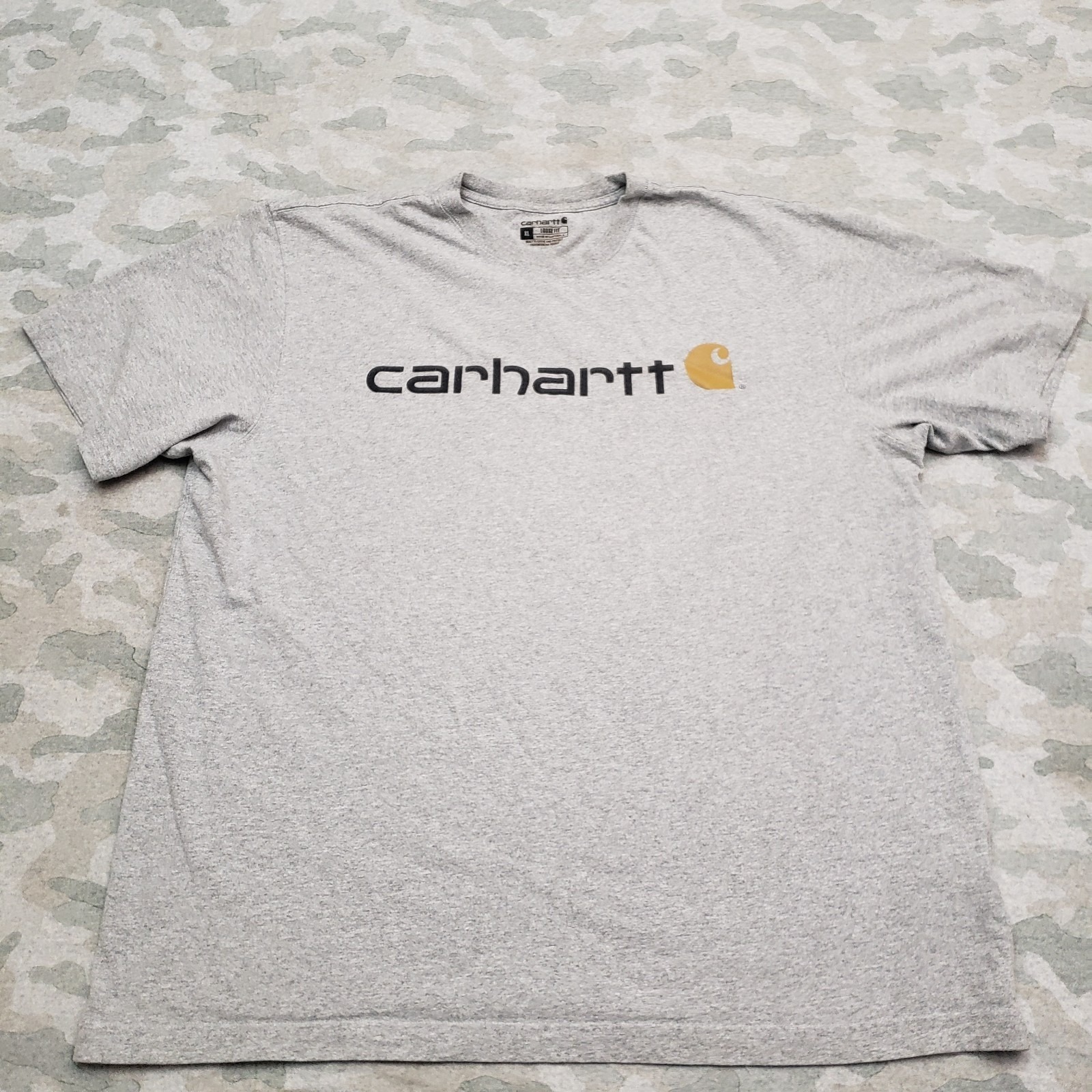 Carhartt Shirt Mens Xl Gray Loose Fit Short Sleeve Workwear
